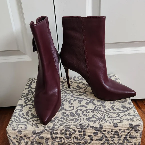 SOLD!!!! Michael Kors Burgundy Ankle Booties - Picture 3 of 10